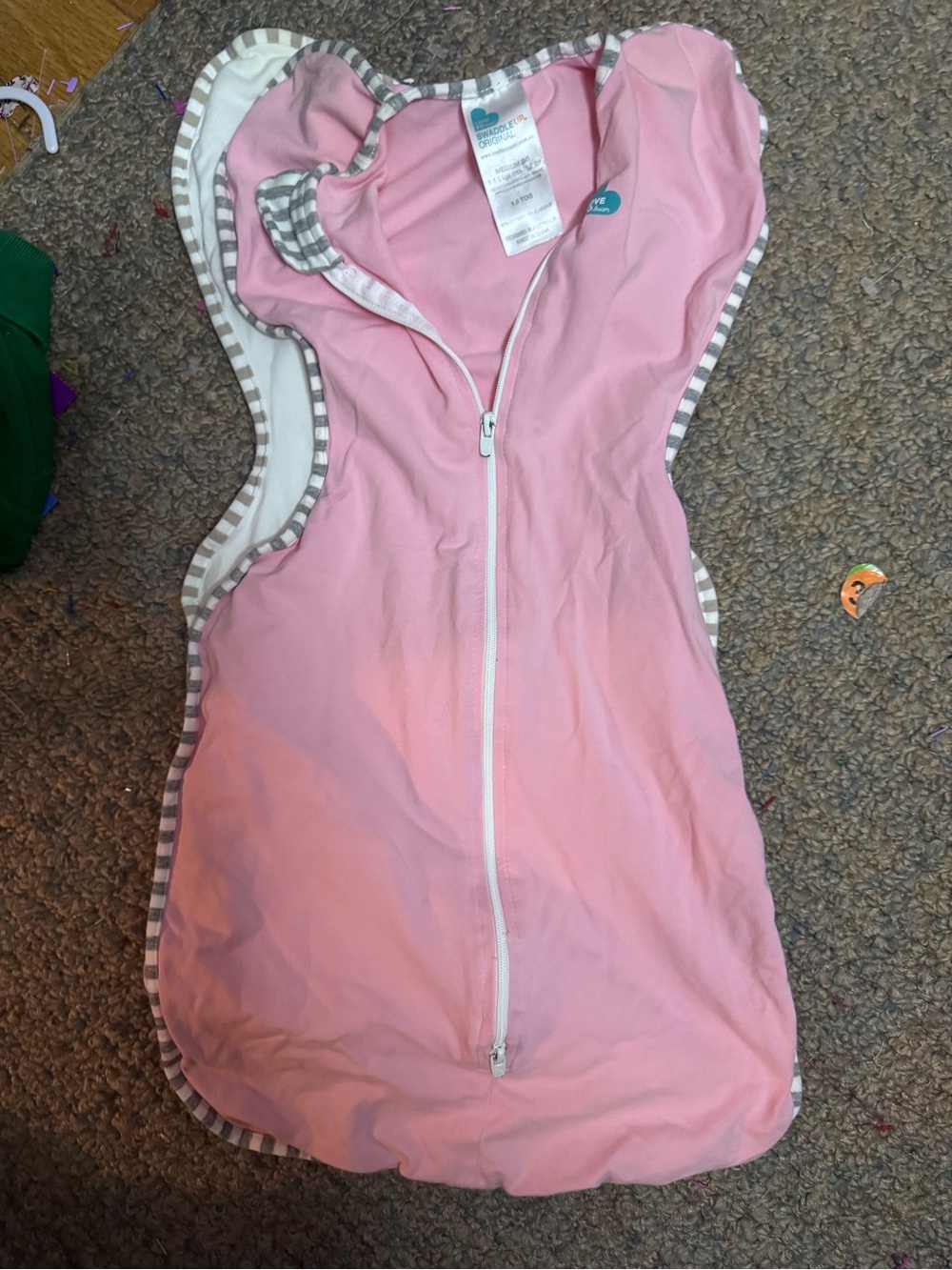 Love to dream Pink Zip Front Baby Sleep Sack Swaddle medium